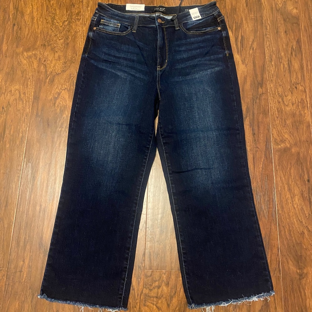 NWT Judy Blue High Waist Cropped Denim Jeans - size 15/32